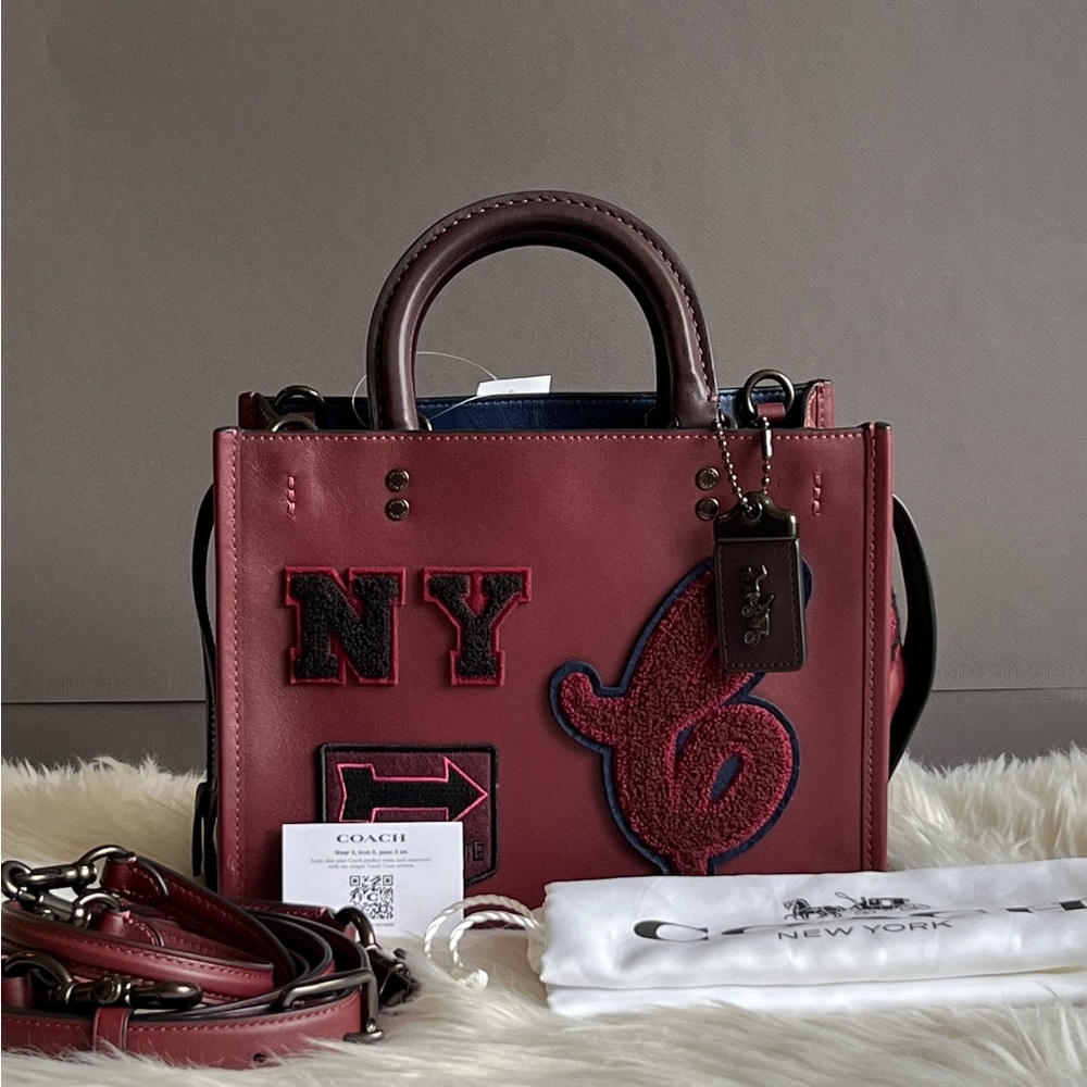 💰SOLD - CG214 - Coach Rogue 25 with Varsity Patches - Picture 1 of 16